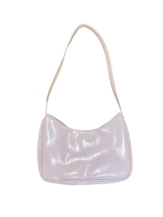 Source Unknown Handbags - Source Unknown Pale Pink Patent Shoulder Bag